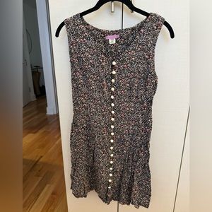 Urban Renewal 90’s style vintage floral print dress with pearl buttons - S/M